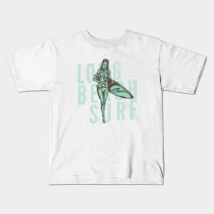 Long Beach Surfing Kids T-Shirt